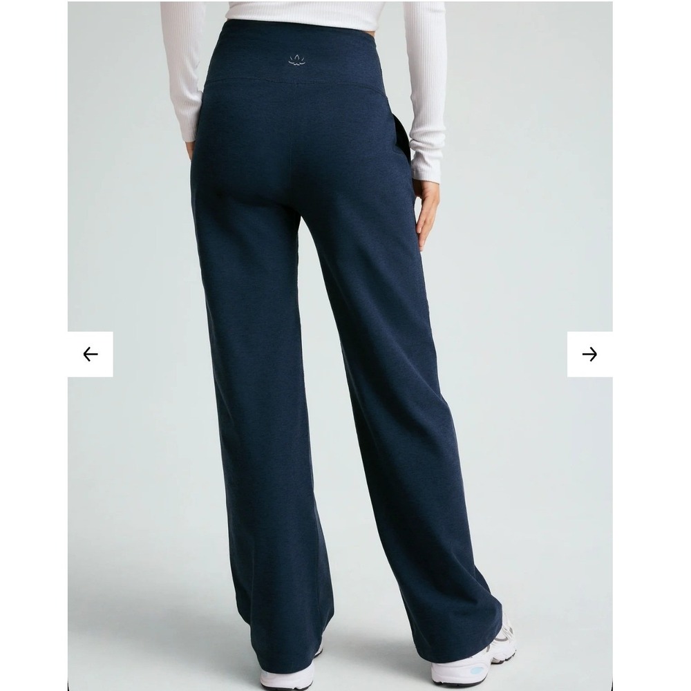 Beyond yoga spacedye high waisted laid back wide leg small navy pants  gym yoga - Picture 2 of 9